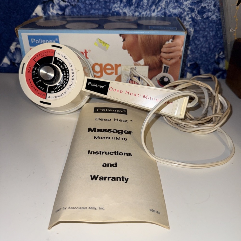 Pollenex Deep Heat Massager HM10A4 Vintage Tested 1976